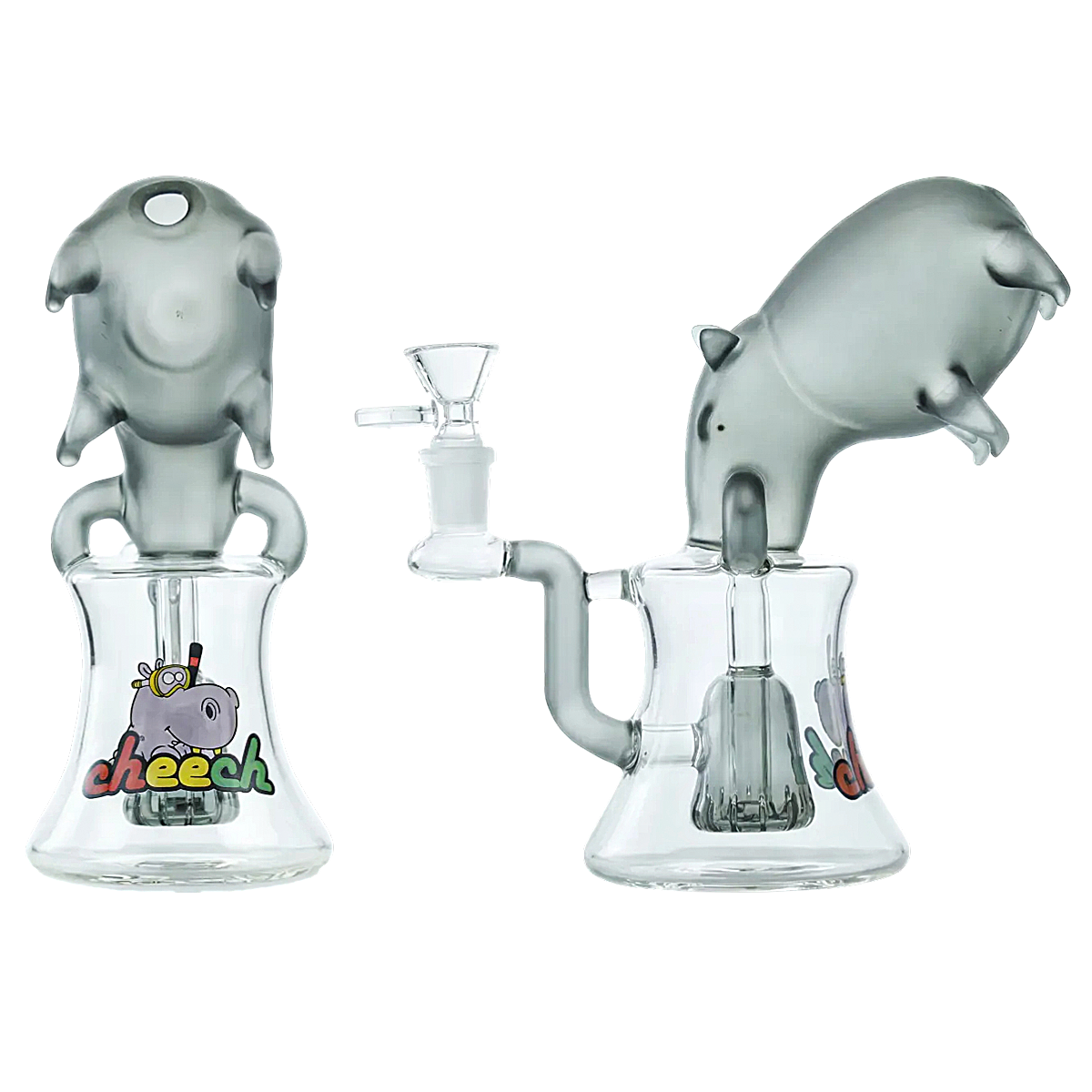 Cheech Frosted Look Upside Down Phantom Holding Waterpipe (CH-303) | 8 inches | Assorted Colors product image